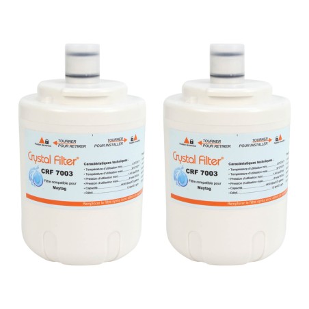 Filtre 4830310100  - Filtre frigo 4830310100 compatible Maytag - Crystal Filter® CRF7003 (lot de 2)