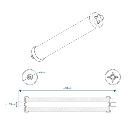 Cartouches et membrane Crystal Filter® compatibles Culligan® AC30® - tube 1/4''