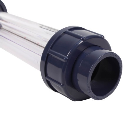 Débitmètre à ludion - flotteur ABS 160-1600L/h - Raccords PVC 32 mm à coller 
