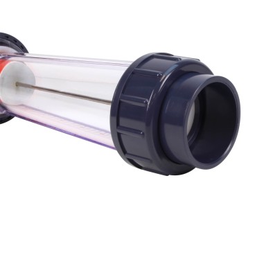 Débitmètre à ludion - flotteur ABS 600-6000L/h - Raccords PVC 63 mm à coller 