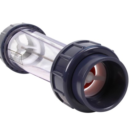 Débitmètre à ludion - flotteur ABS 1000-10000L/h - Raccords PVC 63 mm à coller 