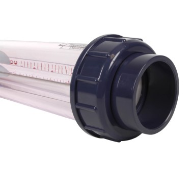 Débitmètre à ludion - flotteur ABS 12000-60000L/h - Raccords PVC 75 mm à coller 