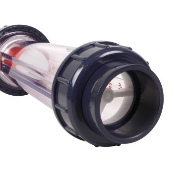 Débitmètre à ludion - flotteur ABS 12000-60000L/h - Raccords PVC 75 mm à coller 