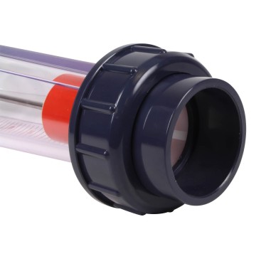 Débitmètre à ludion - flotteur ABS 12000-60000L/h - Raccords PVC 75 mm à coller 