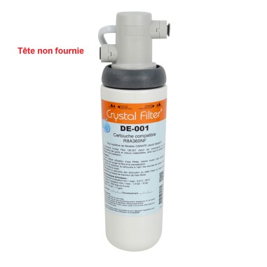 Cartouche R8A360NF compatible pour "Carafe" Jacob Delafon - Crystal Filter® DE-001