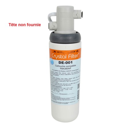 Cartouche R8A360NF compatible pour "Carafe" Jacob Delafon - Crystal Filter® DE-001