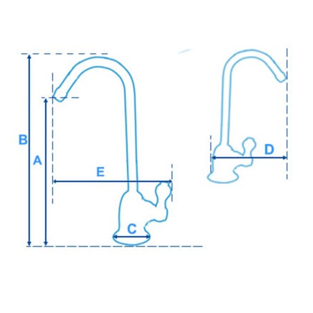 Robinet secondaire 1 voie - Robinet osmoseur modèle "Saco" - Chromé