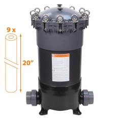 Filtre multi-cartouches FHPVC-20x9-B Crystal Filter® - 9 x 20 pouces