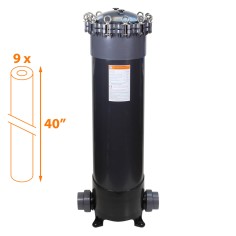 Filtre multi-cartouches FHPVC-40x9-B Crystal Filter® - 9 x 40 pouces
