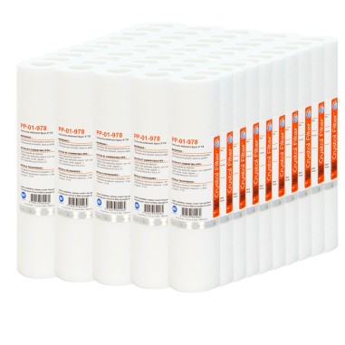 Cartouche PP-01-978 sédiment SPUN 9''7/8 - filtre 1 µm - Crystal Filter® (carton de 50)