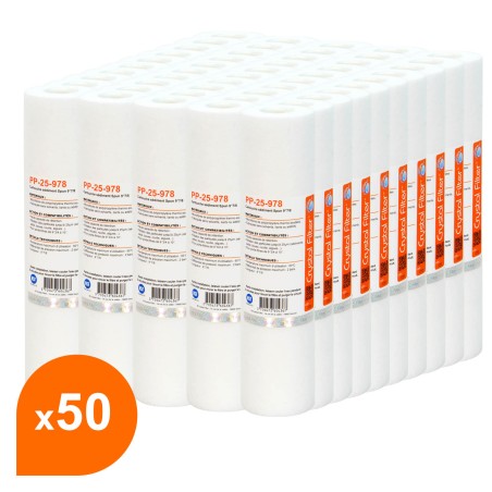 Cartouche PP-25-978 sédiment SPUN 9''7/8 - Filtre 25 µm - Crystal Filter® (carton de 50)