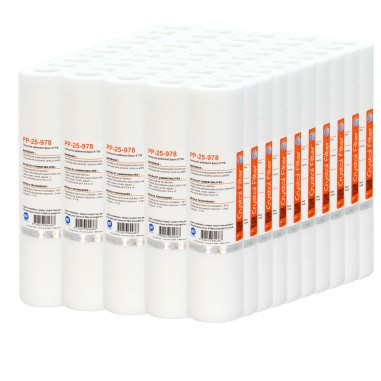 Cartouche PP-25-978 sédiment SPUN 9''7/8 - Filtre 25 µm - Crystal Filter® (carton de 50)