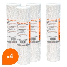 Cartouche SW-10-978-PP sédiment bobinée 9''7/8 - Filtre 10 µm - Crystal Filter® (lot de 4)