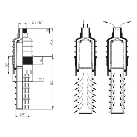 Casse vide Type 1 - Raccordement en 1''