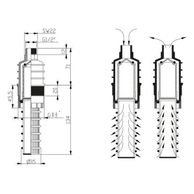 Casse vide Type 2 - Raccordement en 1''1/2
