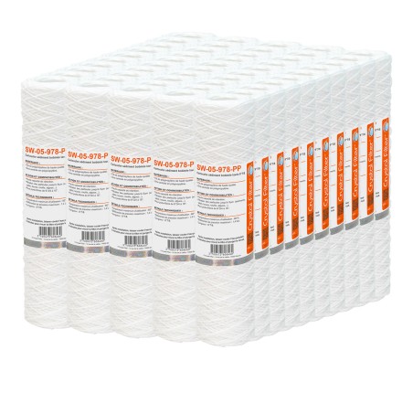 Cartouche SW-05-978-PP sédiment bobinée 9''7/8 - Filtre 5 µm - Crystal Filter® (carton de 50)