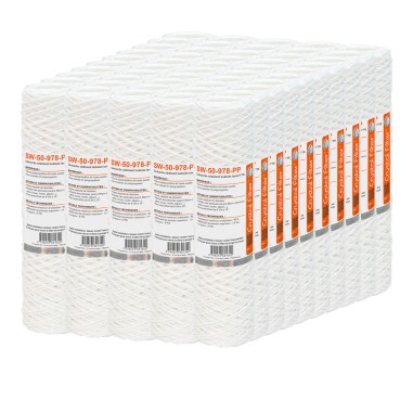 Cartouche SW-50-978-PP sédiment bobinée 9''7/8 - filtre 50 µm - Crystal Filter® (carton de 50)