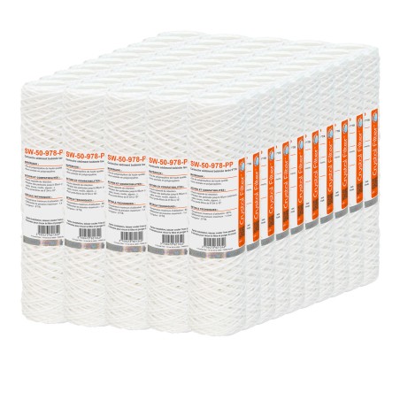 Cartouche SW-50-978-PP sédiment bobinée 9''7/8 - filtre 50 µm - Crystal Filter® (carton de 50)