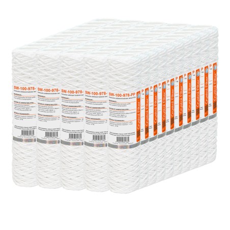 Cartouche SW-100-978-PP sédiment bobinée 9''7/8 - filtre 100 µm - Crystal Filter® (carton de 50)