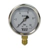 Manomètre inox - Insert laiton - 0-10 bars ø 63 - 1/4'' - Radial / Glycérine