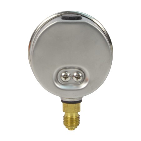 Manomètre inox - Insert laiton - 0-25 bars ø 63 - 1/4'' - Radial /  Glycérine