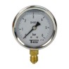 Manomètre inox - Insert laiton - 0-6 bars ø 63 - 1/4'' - Radial / Glycérine