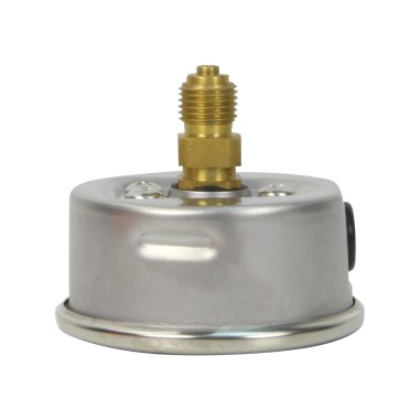 Manomètre inox - Insert laiton - 0-10 bars ø 63 - 1/4'' - Axial /  Glycérine