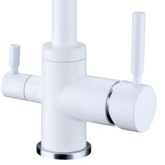 Robinet col de cygne 3 voies -  Biscayne V2 - Blanc 2