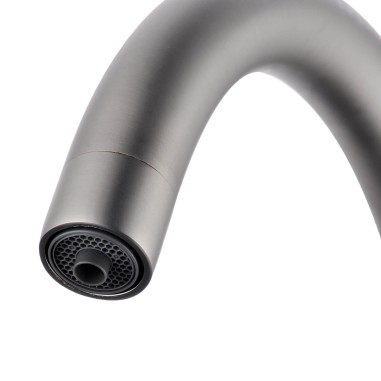 Robinet col de cygne 3 voies -  Biscayne V2 - Nickel brossé