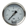 Manomètre inox - Insert laiton - 0-6 bars ø 50 - 1/4'' - Axial /  Glycérine