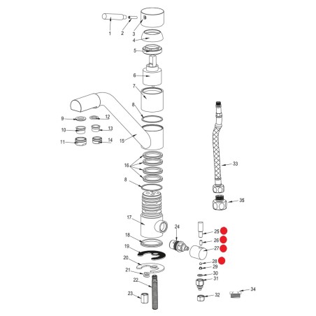 Poignée eau filtée robinet Samoa - Blanc