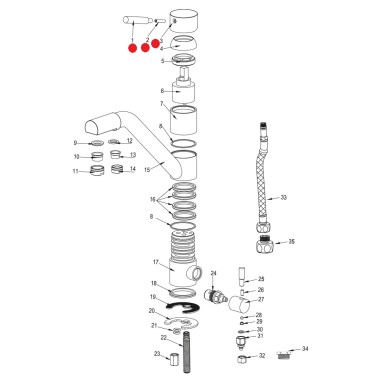 Poignée eau de réseau robinet Samoa - Noir