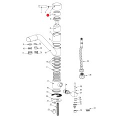 Cache écrou robinet Samoa - Bronze 2