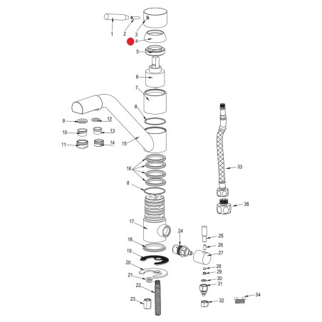 Cache écrou robinet Samoa - Bronze