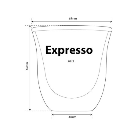 Tasses à café / expresso en verre double paroi - Filter Logic® CFL-655B