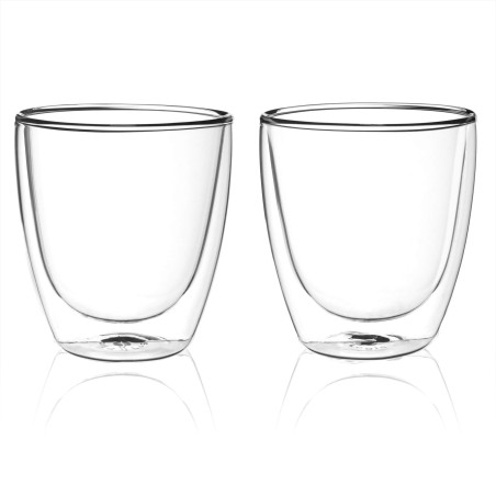 Tasses à café / cappuccino en verre double paroi - Filter Logic® CFL-660B