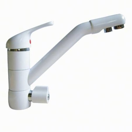 Robinet dauphin 3 voies - Blanc - 002223 - Copyright Waterconcept