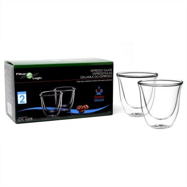 Tasses à café / expresso en verre double paroi - Filter Logic® CFL-655B