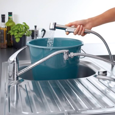 Combi-douche cuisine et bain - Chromé