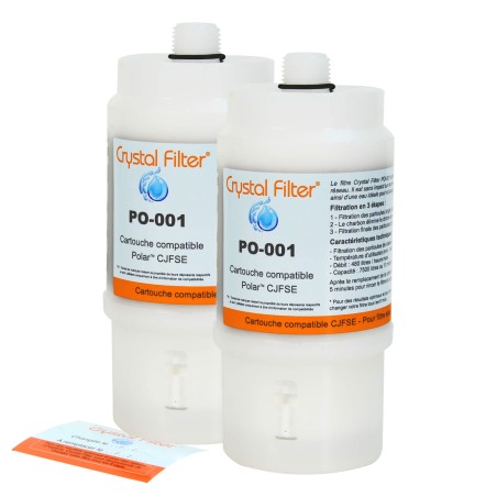 Filtre CJFSE compatible pour filtre sous évier Polar™ FSE / FSE2 - Crystal Filter® PO-001 (lot de 2)