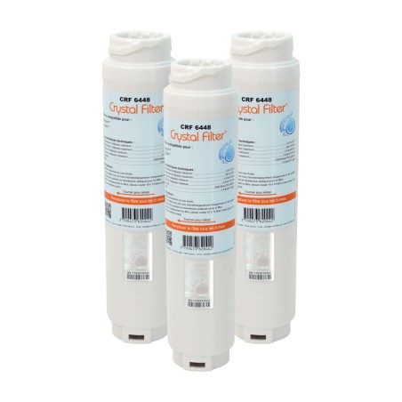 Filtre Crystal Filter® 644845 CRF6448 compatible UltraClarity - Filtre frigo Bosch - Siemens - Haier (lot de 3)
