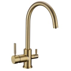 Robinet col de cygne 3 voies -  Biscayne V2 - Bronze