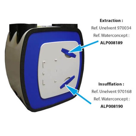 Filtre à air M5 - F5 pour VMC S&P Unelvent® AKOR HR après 2009 - Insufflation