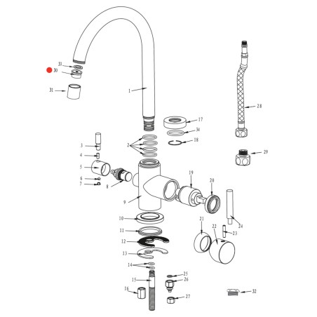 Mousseur robinet Biscayne V2 - 004-30