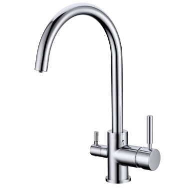 Robinet col de cygne 3 voies -  Biscayne V2 - Chromé