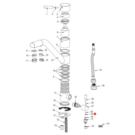 Cache vis poignée eau filtrée robinet Everglades - Samoa - Biscayne - Bronze