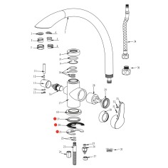 Kit fixation sous plan robinets gamme ''Park'' 2