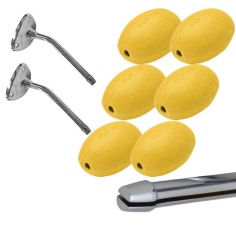 Lot 6 savons jaunes rotatif écolier à clip + 2 portes savons Clip 2