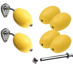 Lot 6 savons jaunes rotatif écolier à écrou + 2 portes savons écrou 2
