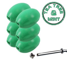 Savon vert rotatif "Tea Tree and Mint" Provendi (lot de 6) - Recharge à écrou 2